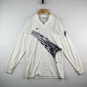 90's Vintage ASICS Mens 2XL Volleyball Long Sleeve Collar V-Neck New Deadstock